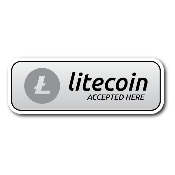 Litecoin Accepted Here Sticker - Stickers - The Resistance
