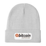 Bitcoin Accepted Here Knit Beanie - Hat - The Resistance